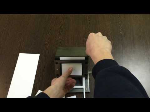 Висічка під візитку HP-C002 (55x90 мм) круглий кут, видео 1