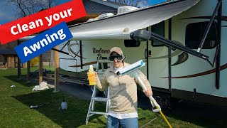 EASY Camper (RV) awning cleaning, TWO different ways