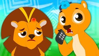 five big lions jumping on the bed nursery rhymes baby songs children rhyme