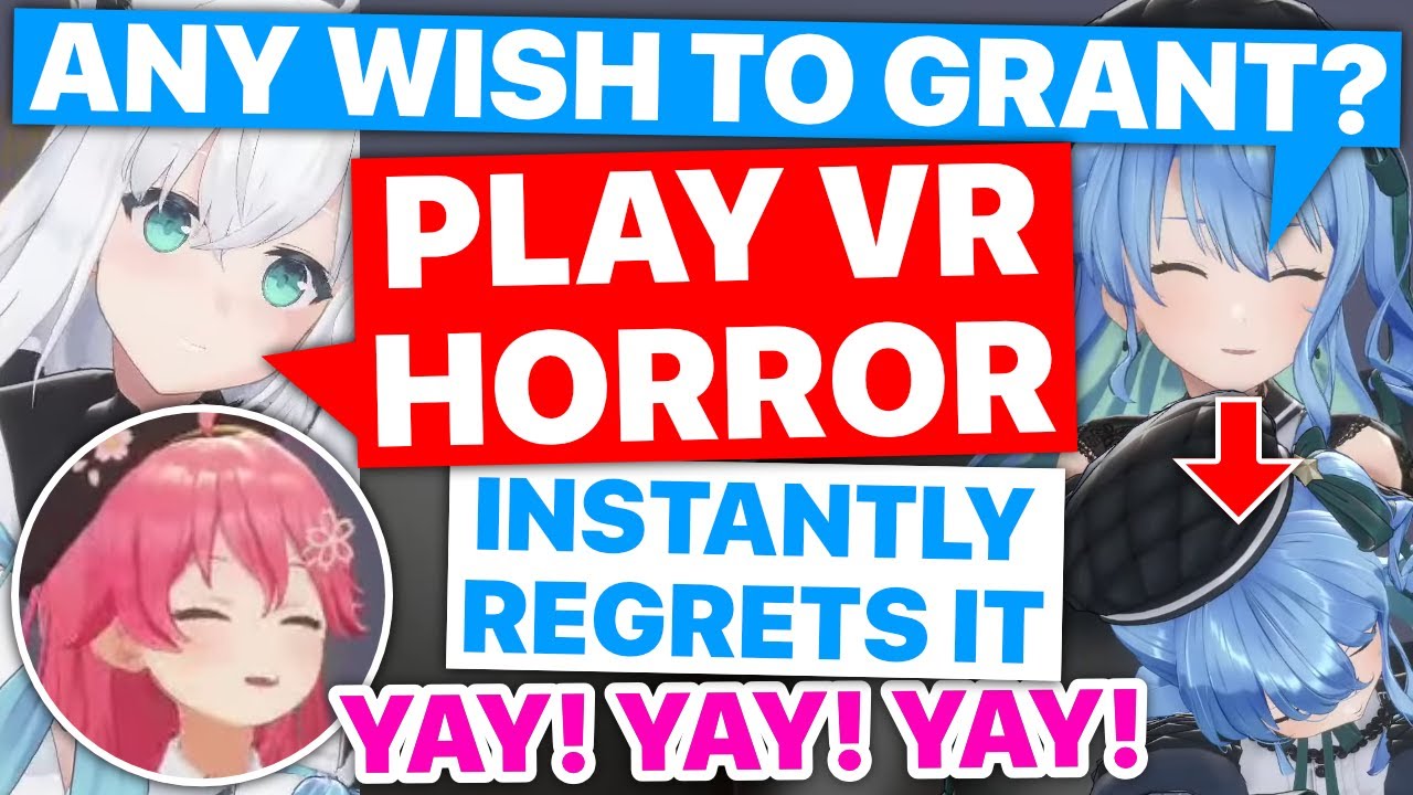 Fubuki Traps Suisei Into Playing VR Horror Games To Miko's Amusement (Hololive) [Eng Subs]