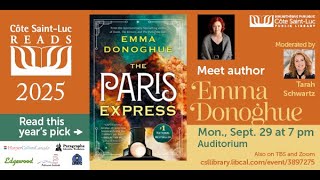 Côte Saint-Luc Reads 2025: Emma Donoghue presents The Paris Express