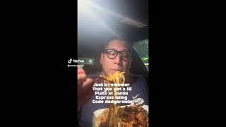 dodgers win get a discount on panda express code dodgerswin #letsgododgers #chinesefood