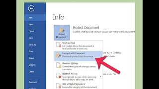 كيفية وضع باسورد على ملف وورد 2016 وكيفية ازالة كلمة السر
