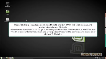 OpenJDK 11 Zip Installation on Linux Mint 18 and Set JAVA_HOME Environment Variable | Java 11