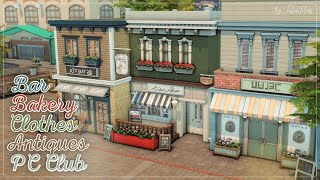 Бар🍷Пекарня🥐Магазин Одежды👗ПК Клуб🎮│Строительство│Bar Bakery Antiques│SpeedBuild│NO CC [The Sims 4]