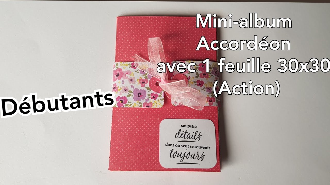 Mini-album Accordéon avec une feuille 30X30