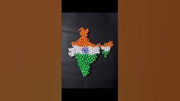 Flag map of India craft 🇮🇳 #shorts #independencedayflag #india #craft #ytshorts