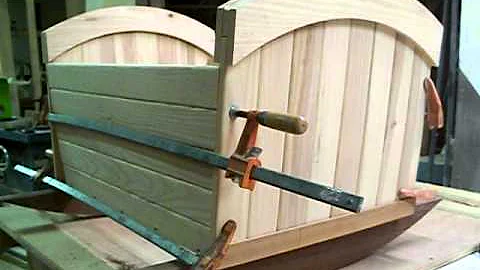 HEIRLOOM BABY CRADLE MADE BY RONALD COLSON