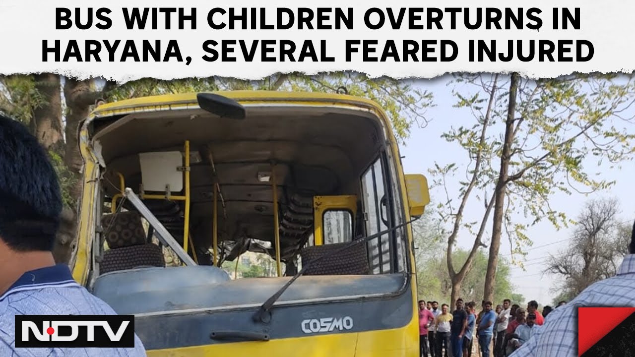 Haryana Bus Accident | Bus Carrying School Children Overturns In ...