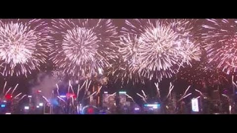 Hong Kong Sky Dazzles as Fireworks Display Lights up Victoria Harbor
