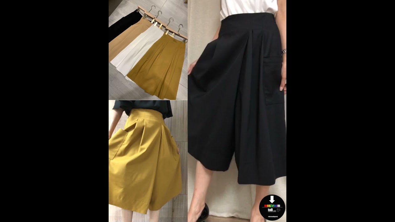 Wide leg jumbo pockets skirt pants - MT1903741