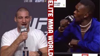 Sean Strickland and Israel Adesanya beef at the UFC276 press conference