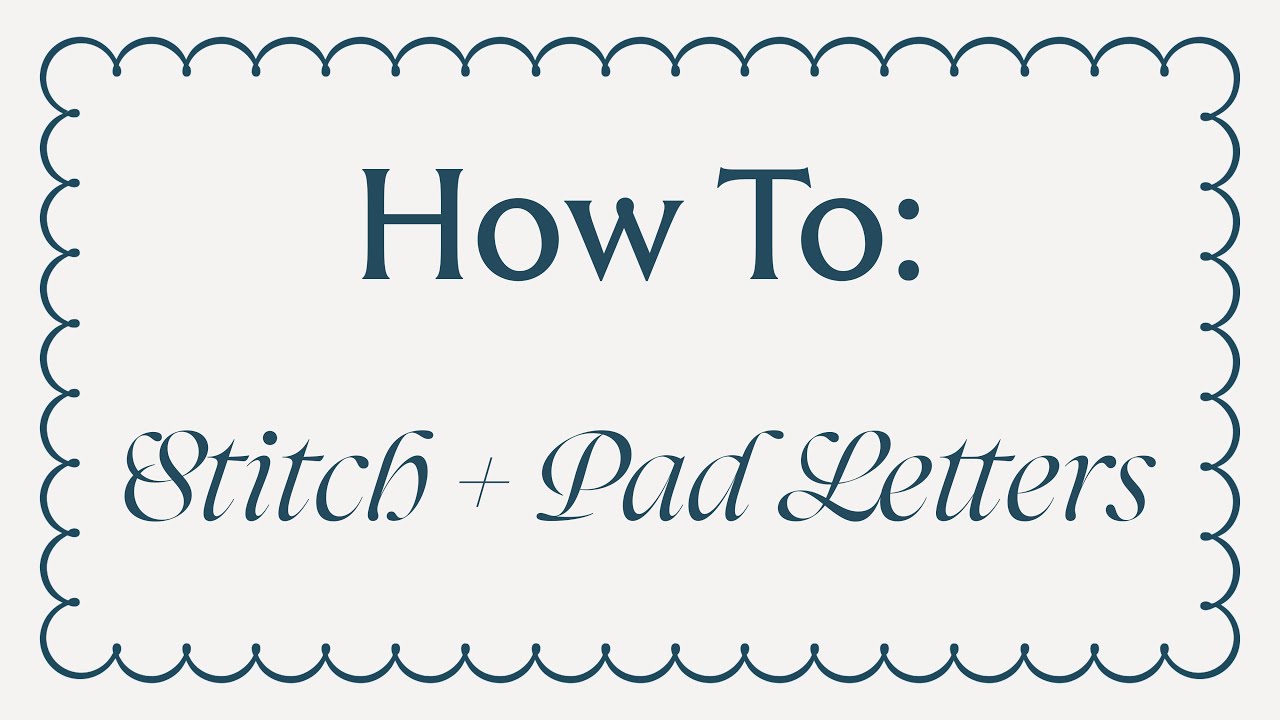 How to Stitch Needlepoint Letters + Padding (cross stitch) - YouTube
