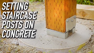How To Set Posts On Concrete || Dr Decks