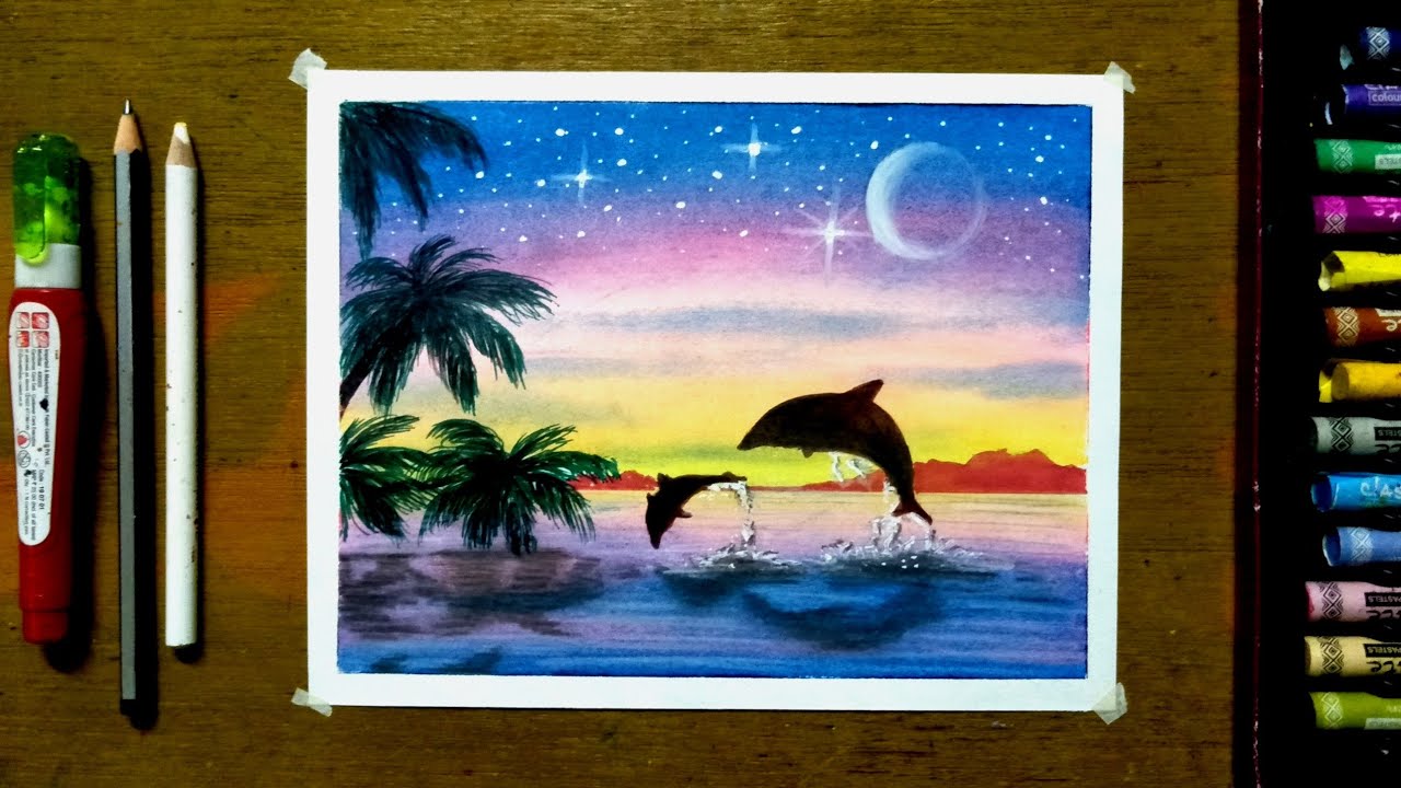 Featured image of post Easy Dolphin Scenery Drawing