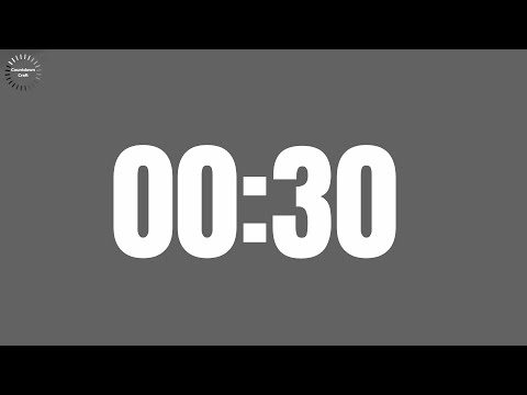 30 Seconds Countdown Timer⏰(in Grey Background)