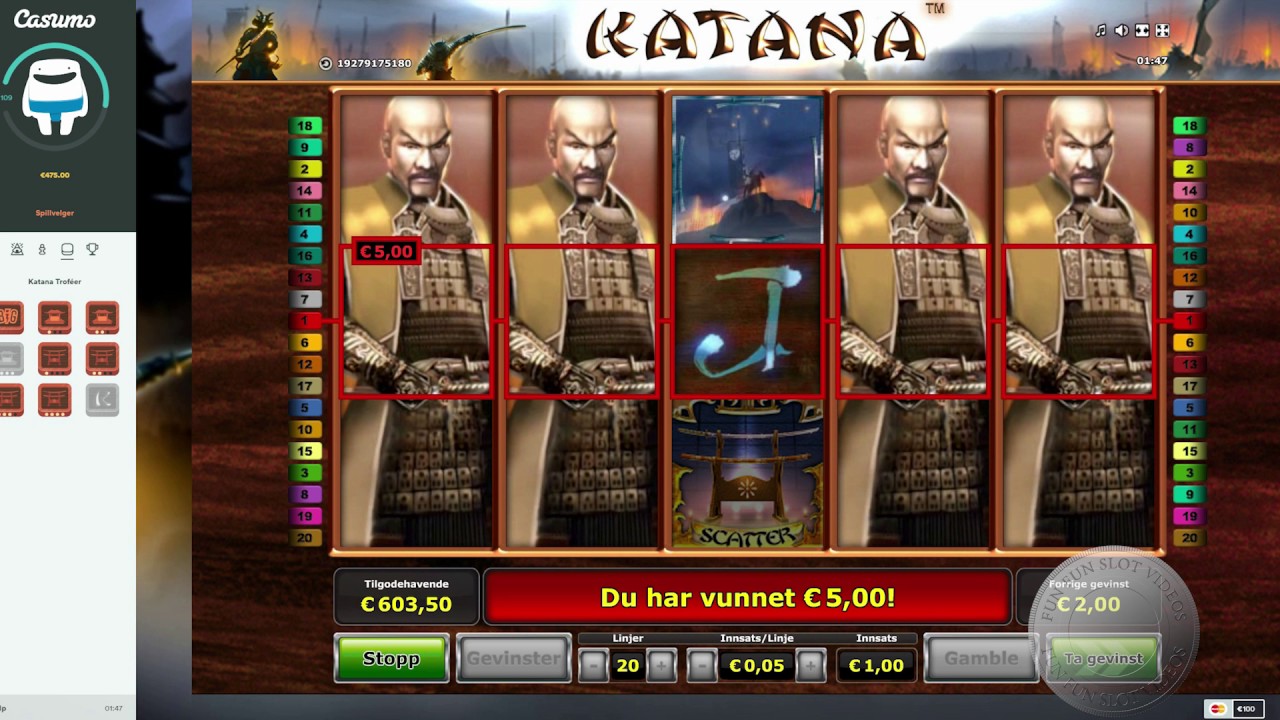 Katana from Novomatic, Big win! Played on Casumo €1 bet!
