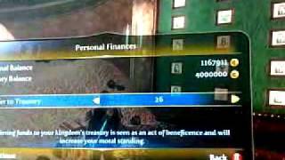 fable 3 how much gold you need in the treasury to get the gold key and chest