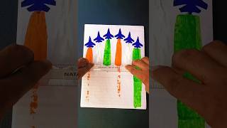 Tricolour Aeroplane art 🇮🇳 || Indian Air Force 🇮🇳 #shorts #viral #trending