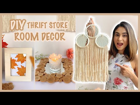 DIY Thrift Store Room Decor | Wall Hanging, Mirror, Photo Frame | Kreena Desai