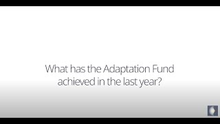 What has the Adaptation Fund achieved in the last year?
