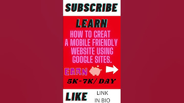 HOW TO CREAT A MOBILE FRIENDLY WEBSITE USING GOOGLE SITES.  #SHORTS