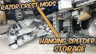 LEGO 75292 Razor Crest Mods: Hanging Speeder Storage, Cockpit Mods & More!