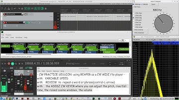 CW Copy Practice using a CW MIDI file & a variable speed MIDI player with The AD5DZ CW Keyer