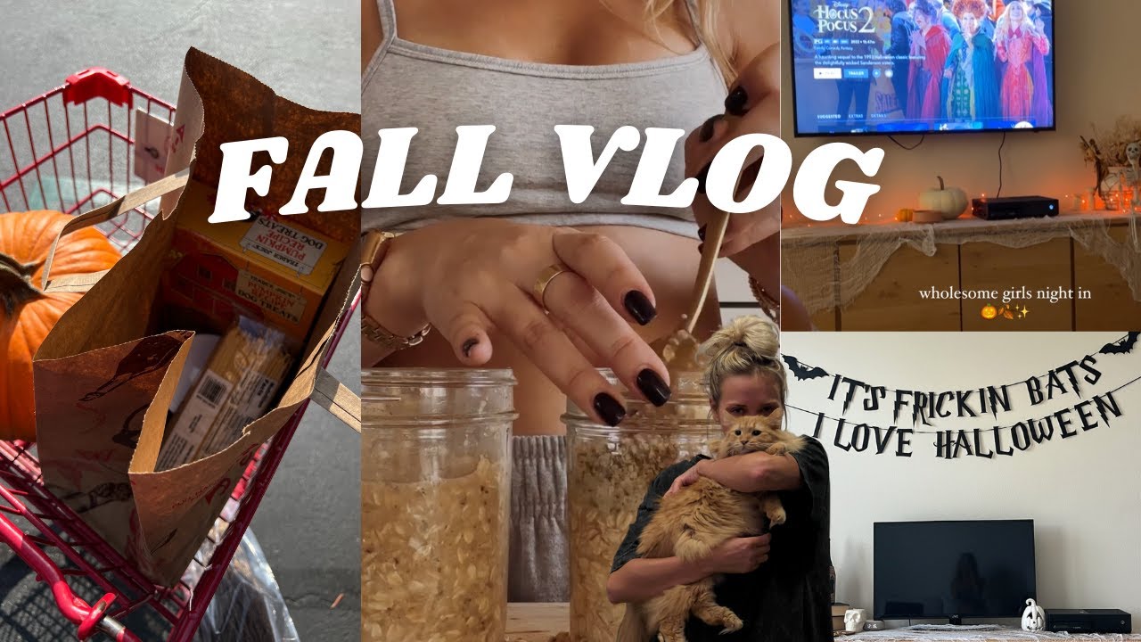 ОСЕННИЙ ВЛОГ: осенние покупки продуктов от трейдера Джо, девичник на Хэллоуин и приготовление осе...