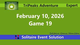 TriPeaks Adventure Game #19 | January 19, 2026 Event | Expert screenshot 3