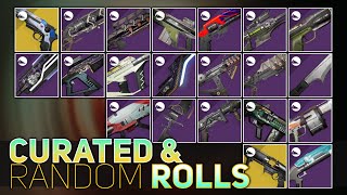 ALL Season of Arrivals Weapons (Curated and Random Rolls) | Destiny 2