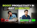🔋 The 15-Minute Recharge You Wish You Knew Before: Beat Burnout & Boost Focus! 🚀