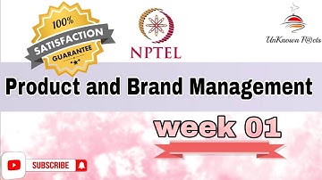 PRODUCT AND BRAND MANAGEMENT WEEK 1 ASSIGNMENT ANSWERS NPTEL 2024 l NPTEL #nptel #nptelanswer
