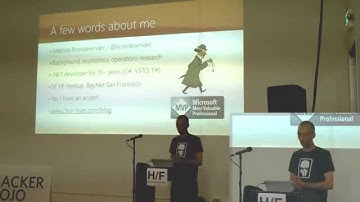 H/F Tech Talk - Matthias Brandewinder - F# + Machine Learning