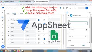 Membuat Absen Online menggunakan Appsheet dan Spreedsheet #appsheet