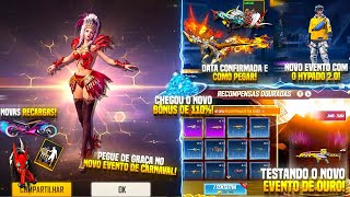 CHEGOU! BÔNUS 110%, EVENTO DE CARNAVAL, CALENDÁRIO SEMANAL FF, HYPADO 2.0 CONFIRMADO E MUITO MAIS!!