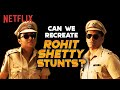 @Mythpat & @MostlySane Recreate Rohit Shetty Stunts | Sooryavanshi | Netflix India