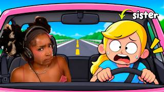 teaching my sister how to drive with only my voice! [the car exploded]