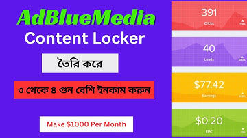How To Create Adbluemedia Content Locker 2024-CPA Marketing Bangla Tutorial |