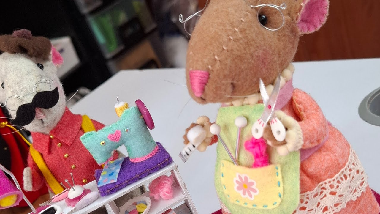 Tutorial live #11 La Ratonera en paño lency/fieltro. Ratoncitos con ocupaciones.