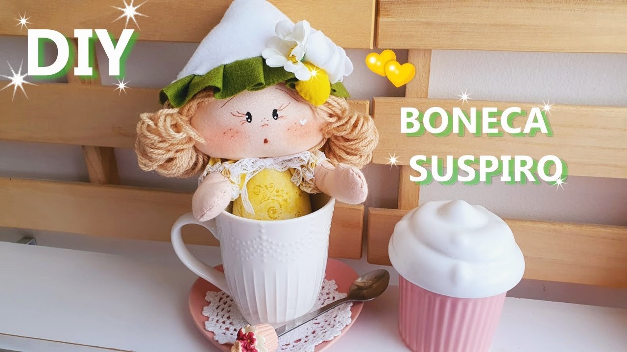 Faça Fácil Boneca Suspiro de Limão , Linda Para Decorar e Vender com Molde Gratuito Incrivel