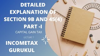 Detailed explanation of section 9B and 45(4) with example  PART-I, #capitalgaintax #incometaxact