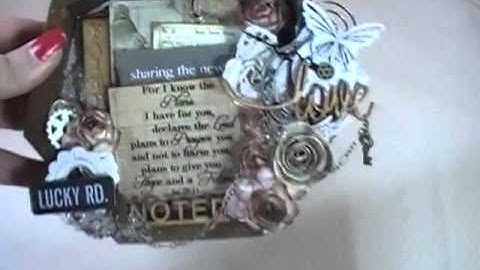 Mixed Media Altered Shabby Chic Shadow Box GDT Project for Sacrafters