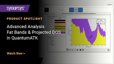 Advanced Analysis with QuantumATK NanoLab | Fat Bands and Projected DOS