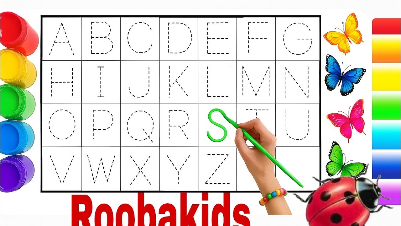 Uppercase & Lowercase Alphabet Song for Kids | Learn Capital & Small Letters with Rooba Kids