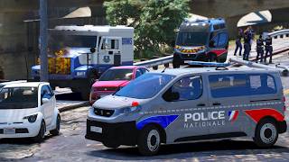 UN FOURGON BLINDÉ PREND FEU APRES UNE COURSE POURSUITE | GTA 5 LSPDFR