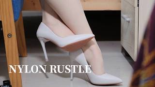 Deep Friction Black Nylon Rustling & Heel Tapping No Talking Asmr