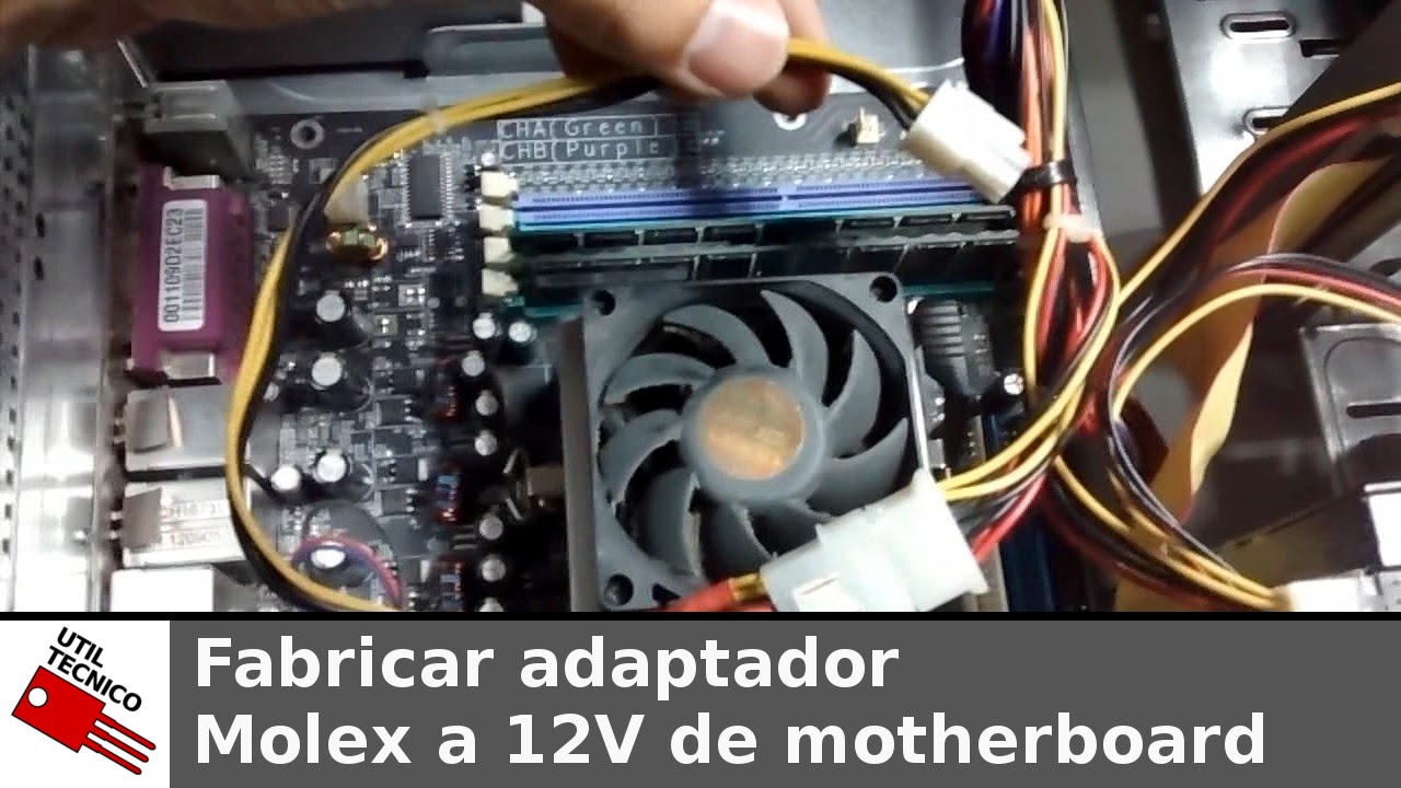 Arne Caballero amable traducir Molex adapter 12V motherboard - YouTube