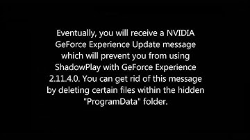 How to get Shadowplay working on old GeForce Experience