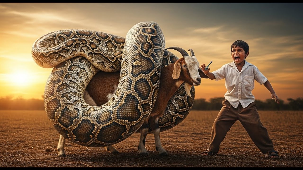 What Happens When a GIANT PYTHON EATS a Farm Goat ? - YouTube